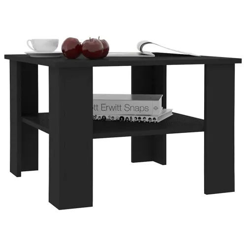 Stolić za kavu crni 60 x 60 x 42 cm od konstruiranog drva - Crna Cijena