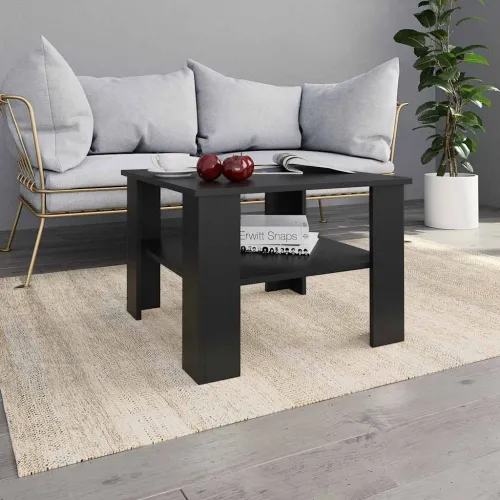Stolić za kavu crni 60 x 60 x 42 cm od konstruiranog drva - Crna Cijena