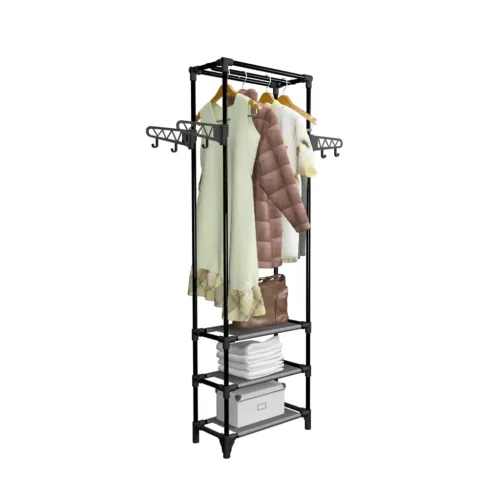 Stalak za odjeću čelik i netkana tkanina 55x28,5x175 cm crni Cijena