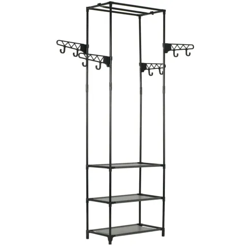 Stalak za odjeću čelik i netkana tkanina 55x28,5x175 cm crni Cijena