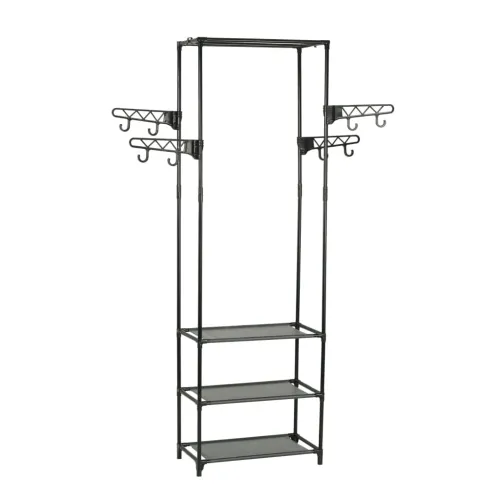 Stalak za odjeću čelik i netkana tkanina 55x28,5x175 cm crni Cijena