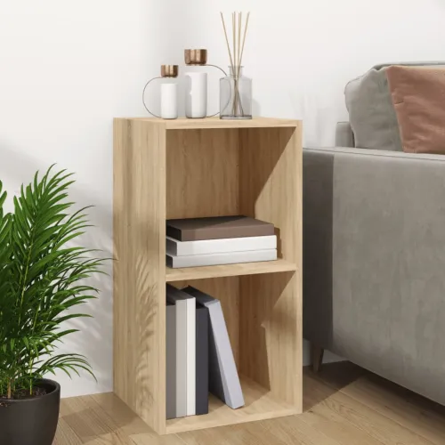 Stalak za ploče - Kutija za pohranu vinilnih ploča boja hrasta 71x34x36 cm drvena - sonoma hrast 1 Sonoma hrast Cijena
