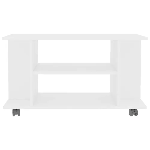 TV ormarić s kotačima bijeli 80 x 40 x 45 cm konstruirano drvo - Bijela 1 Cijena