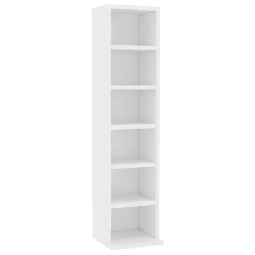 CD stalak – Ormarić za CD-ove bijeli 21 x 20 x 88 cm od konstruiranog drva - Bijela 1 Bijela Cijena