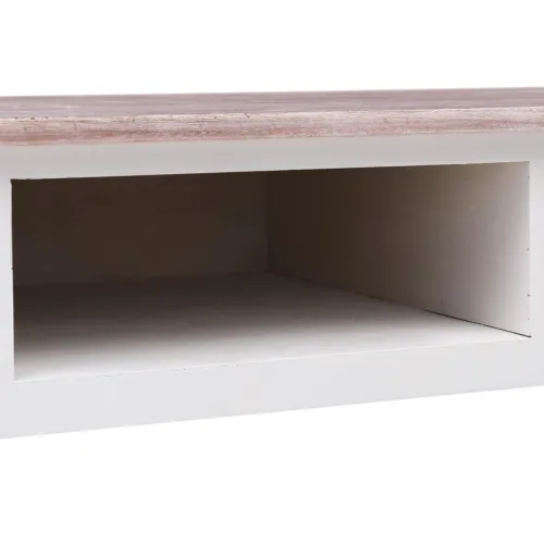 Pisaći stol smeđi 110 x 45 x 76 cm drveni - Bijela i smeđa Cijena