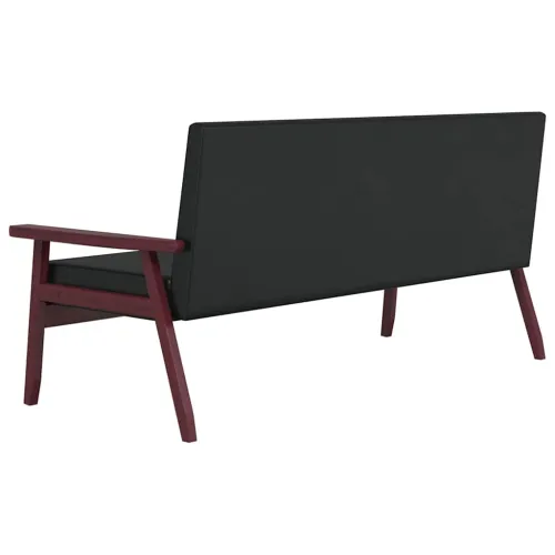3-dijelni set sofa od umjetne kože crni - Crna 3 1-sjedalo + dvosjed + trosjed Cijena