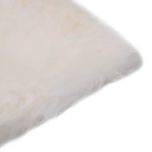 Jastučići za stolice 2 kom bijeli 40 x 40 cm prava ovčja koža - Bijela Cijena