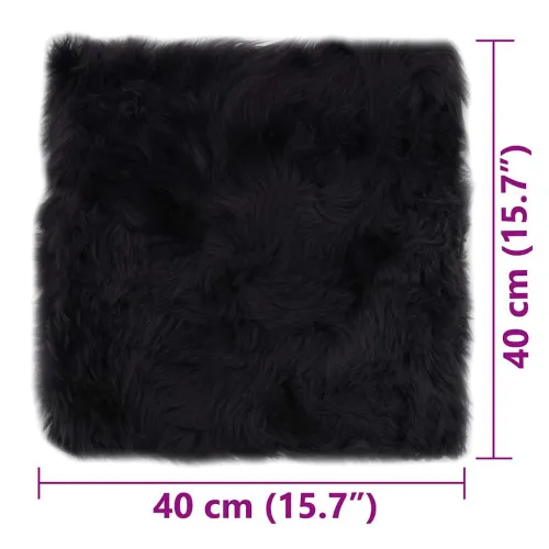 Jastučići za stolice 2 kom tamnosmeđi 40x40 cm prava ovčja koža - Tamno siva Cijena