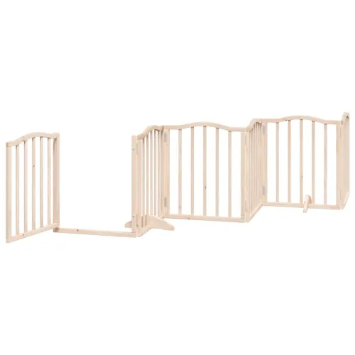 Vrata za pse s vratašcima 12 panela sklopiva 600 cm drvo topole - Prirodna 50 x 60 x 2 cm 12 Cijena