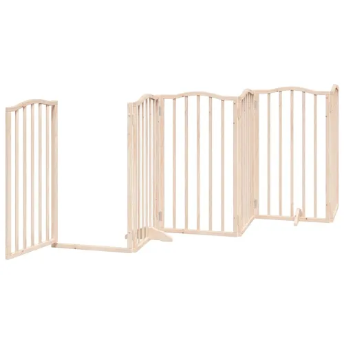Vrata za pse s vratašcima 15 panela sklopiva 750 cm drvo topole - Prirodna 50 x 90 x 2 cm 15 Cijena