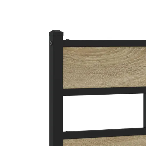 Metalni okvir kreveta bez madraca boja hrasta sonome 80x200 cm - sonoma hrast 80 x 200 cm s uzglavljem i dvostrukim niskim podno Cijena