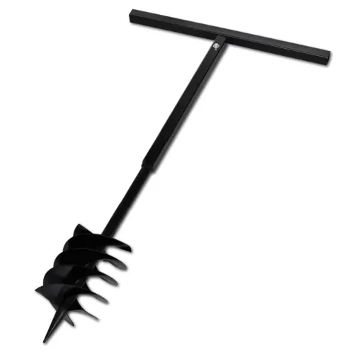 Crna čelična burgija za zemlju sa svrdlom i ručkom 180 mm tri spirale - 180 mm Cijena