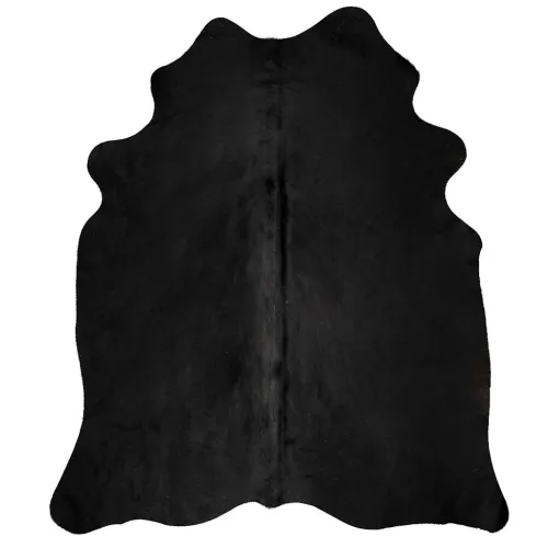 Tepih od prave kravlje kože 150 x 170 cm crni - Crna 150 x 170 cm Cijena