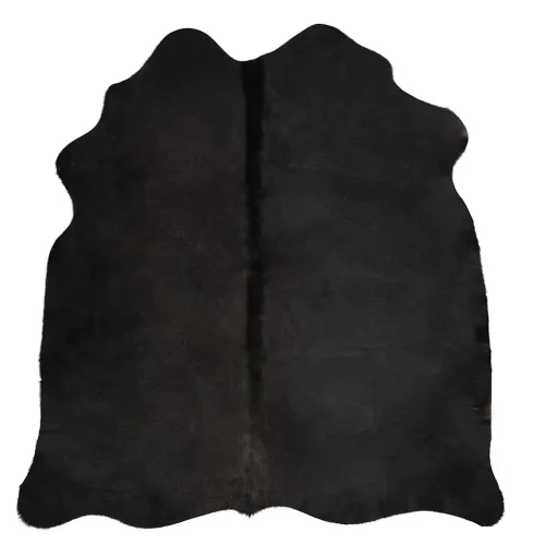 Tepih od prave kravlje kože 150 x 170 cm crni - Crna 150 x 170 cm Cijena