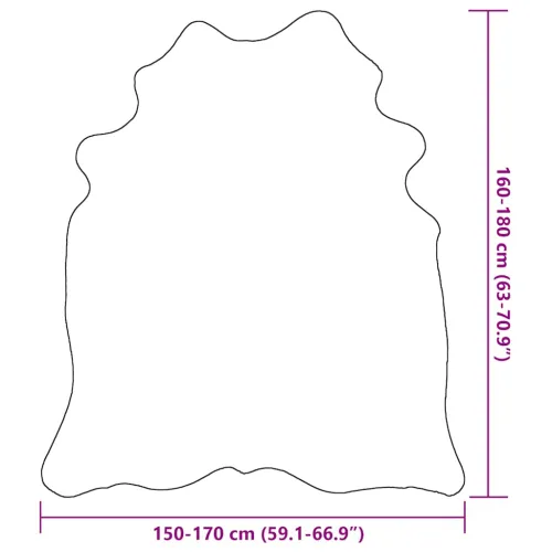 Tepih od prave kravlje kože 150 x 170 cm crni - Crna 150 x 170 cm Cijena