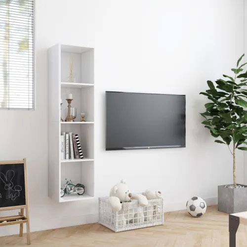 Ormarić za knjige/TV bijeli 143 x 30 x 36 cm - Bijela Cijena
