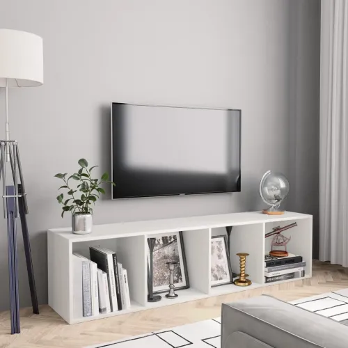 Ormarić za knjige/TV bijeli 143 x 30 x 36 cm - Bijela Cijena