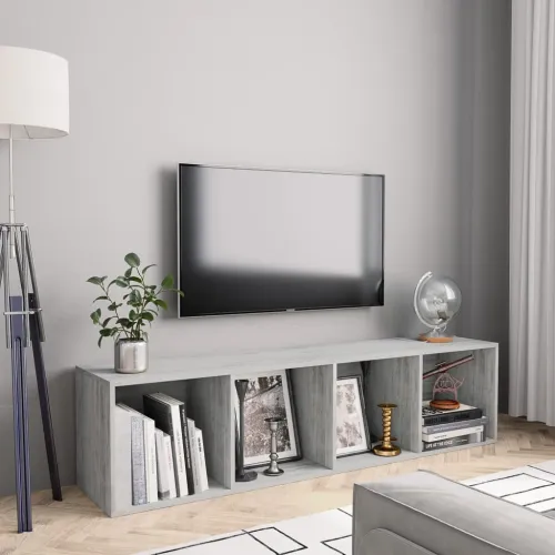 Ormarić za knjige/TV siva boja betona 143 x 30 x 36 cm - Beton siva Cijena