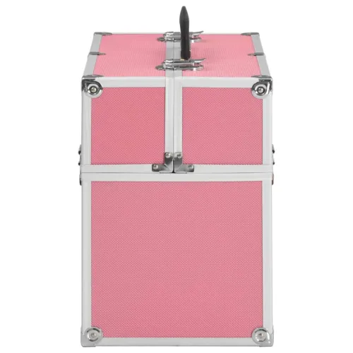 Kovčeg za šminku 38x23x34 cm ružičasti aluminijski - Ružičasta Cijena