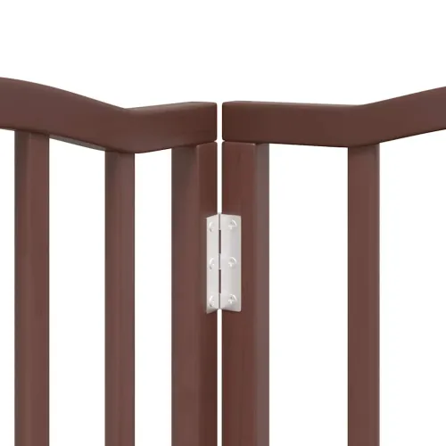 Vrata za pse s vratašcima 9 panela sklopiva 450 cm drvo topole - Smeđa 50 x 90 x 2 cm 9 Cijena