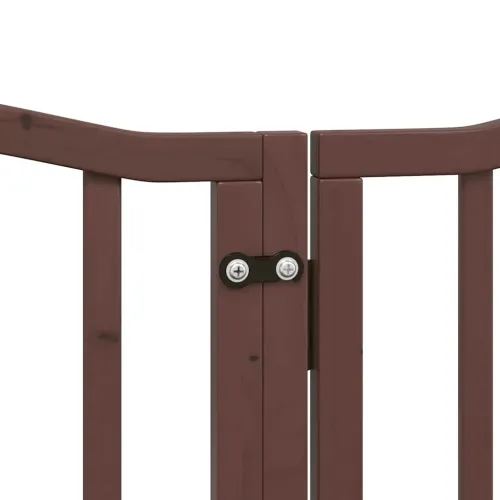 Vrata za pse s vratašcima 9 panela sklopiva 450 cm drvo topole - Smeđa 50 x 90 x 2 cm 9 Cijena