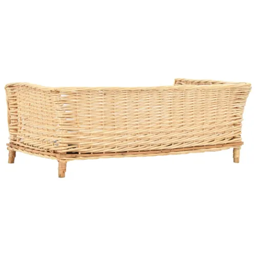 Košara za pse s jastukom 90 x 54 x 35 cm od prirodne vrbe - Prirodna 90 x 54 x 35 cm Cijena