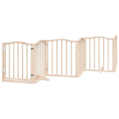 Vrata za pse s vratašcima 15 panela sklopiva 750 cm drvo topole - Prirodna 50 x 60 x 2 cm 15 Cijena