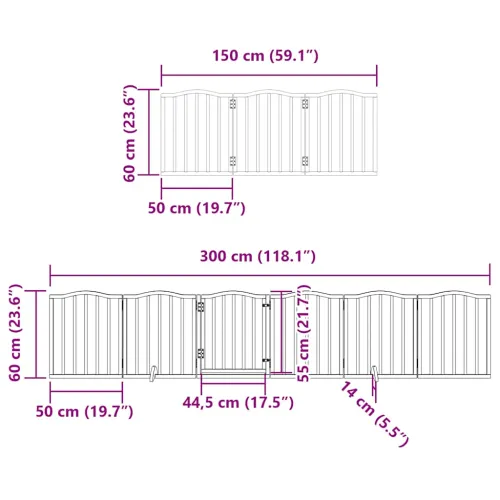 Vrata za pse s vratašcima 15 panela sklopiva 750 cm drvo topole - Prirodna 50 x 60 x 2 cm 15 Cijena
