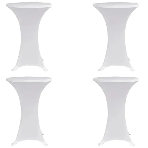 Navlaka za stol za stajanje Ø 60 cm bijela rastezljiva 4 kom - Bijela 60 cm 4 Bijela Cijena