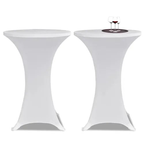 Navlaka za stol za stajanje Ø 80 cm bijela rastezljiva 4 kom - Bijela 80 cm 4 Bijela Cijena