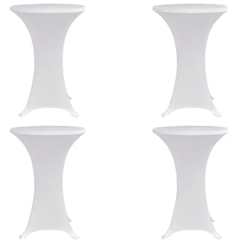 Navlaka za stol za stajanje Ø 80 cm bijela rastezljiva 4 kom - Bijela 80 cm 4 Bijela Cijena
