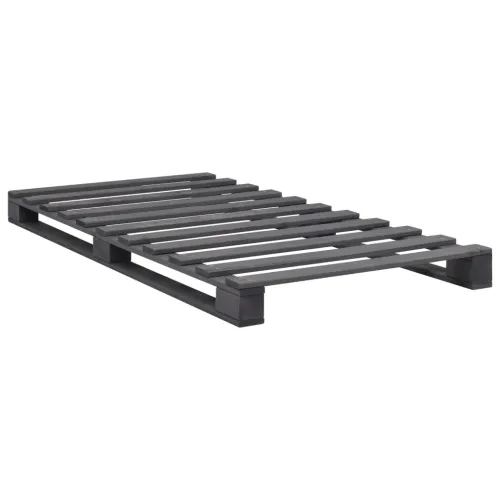 Okvir za krevet od paleta od masivne borovine sivi 90 x 200 cm - Siva 90 x 200 cm Cijena