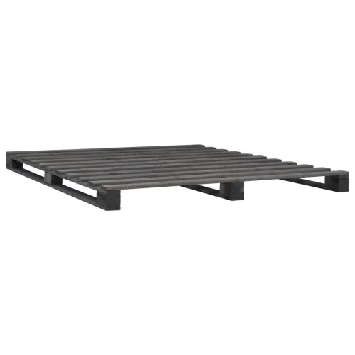 Okvir za krevet od paleta sivi 140 x 200 cm od masivne borovine - Siva 140 x 200 cm Cijena