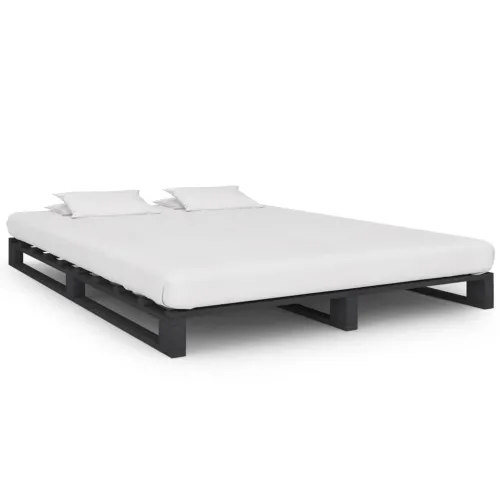 Okvir za krevet od paleta sivi 140 x 200 cm od masivne borovine - Siva 140 x 200 cm Cijena