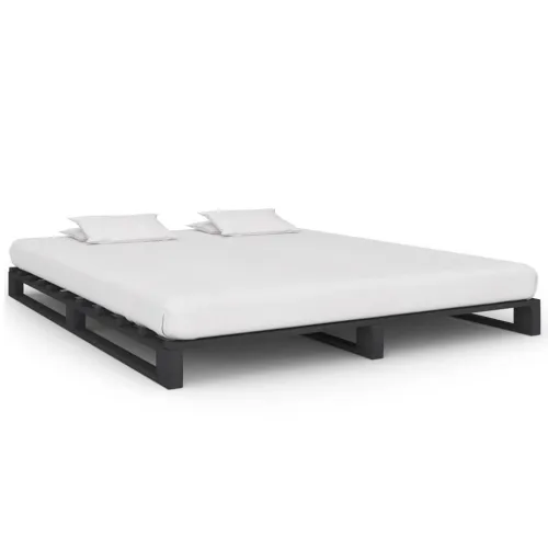Okvir za krevet od paleta od masivne borovine sivi 180 x 200 cm - Siva 180 x 200 cm Cijena
