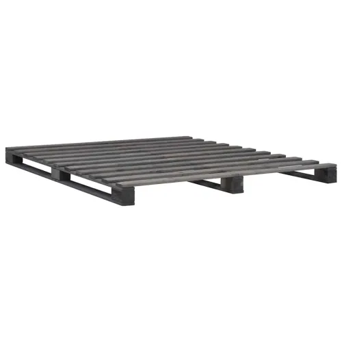 Okvir za krevet od paleta od masivne borovine sivi 200 x 200 cm - Siva 200 x 200 cm Cijena