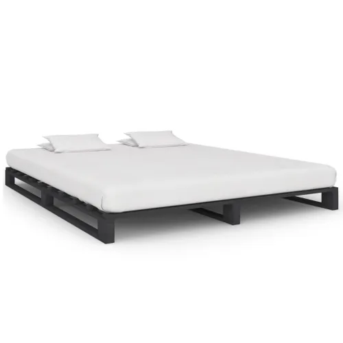 Okvir za krevet od paleta od masivne borovine sivi 200 x 200 cm - Siva 200 x 200 cm Cijena