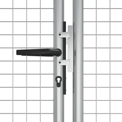 Dvorišna vrata - Vrtna vrata od pocinčanog čelika 400x125 cm srebrne boje - Srebrno 400 x 125 cm Cijena