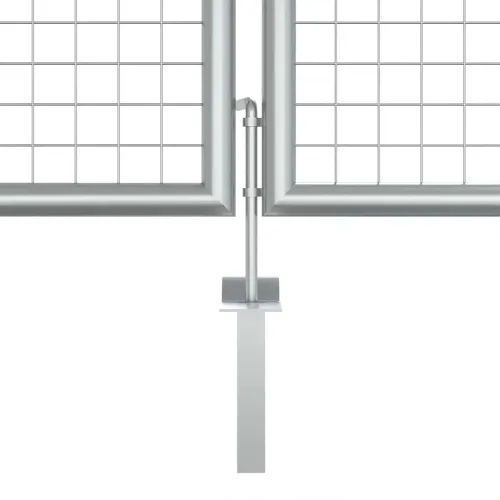 Dvorišna vrata - Vrtna vrata od pocinčanog čelika 400x125 cm srebrne boje - Srebrno 400 x 125 cm Cijena