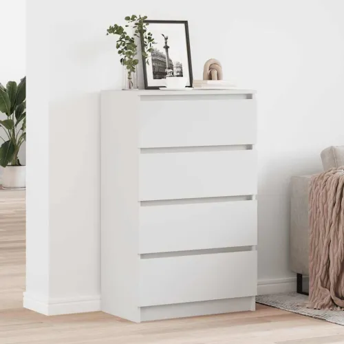 Komoda bijela 60 x 35 x 98,5 cm od konstruiranog drva - Bijela 1 Bijela Cijena