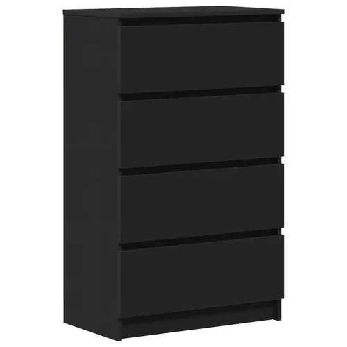 Komoda crna 60 x 35 x 98,5 cm od konstruiranog drva - Crna 1 Crna Cijena