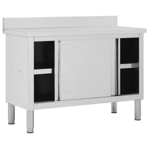 Radni stol s kliznim vratima 120 x 50 x (95 - 97) cm od čelika - 120 x 50 x (95-97) cm Cijena