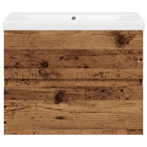 Ormarić za Lavabo - Umivaonik s ugradbenim umivaonikom Staro drvo - Staro drvo 60 x 38.5 x 45 cm bez slavine i odvoda Cijena