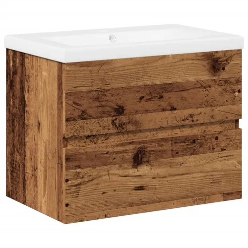 Ormarić za Lavabo - Umivaonik s ugradbenim umivaonikom Staro drvo - Staro drvo 60 x 38.5 x 45 cm bez slavine i odvoda Cijena