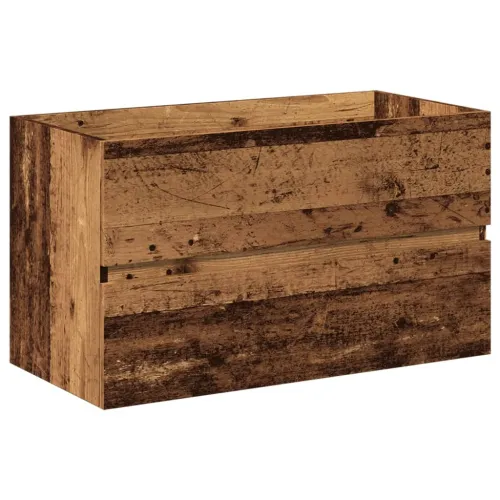 Ormarić za Lavabo - Umivaonik s ugradbenim umivaonikom Staro drvo - Staro drvo 80 x 38.5 x 45 cm bez slavine i odvoda Cijena