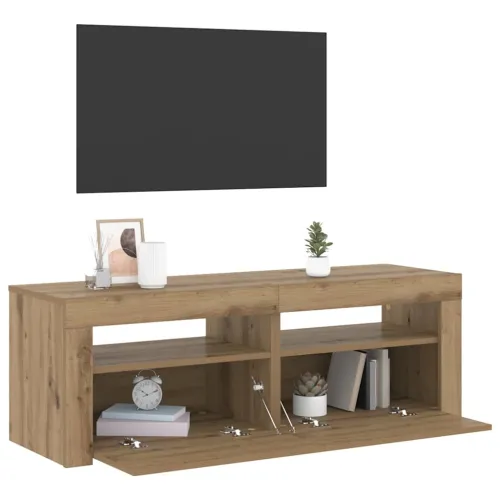TV ormarić LED boja hrasta 120x35x40 cm konstruirano drvo - hrast artisan 1 Cijena