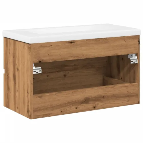 Ormarić za Lavabo - Umivaonik s ugradbenim umivaonikom Artisan hrast - hrast artisan 80 x 38.5 x 45 cm 1 bez slavine i odvoda Cijena