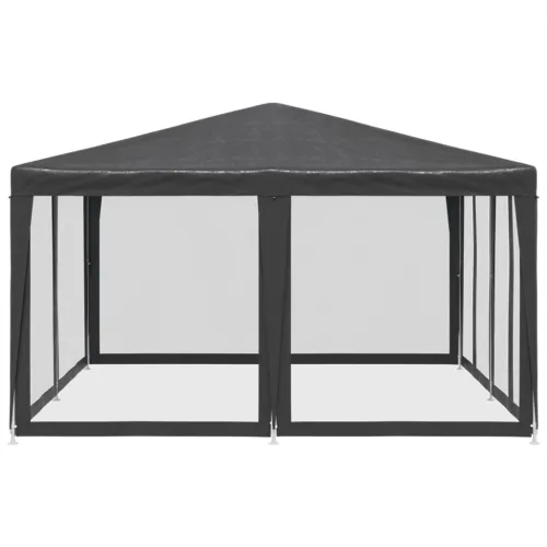 Šator za svadbe - šator za zabave 8 mrežastih bočnih zidova antracit 4x4 m HDPE - Antracit 4 x 4 m with 8 sidewalls Cijena