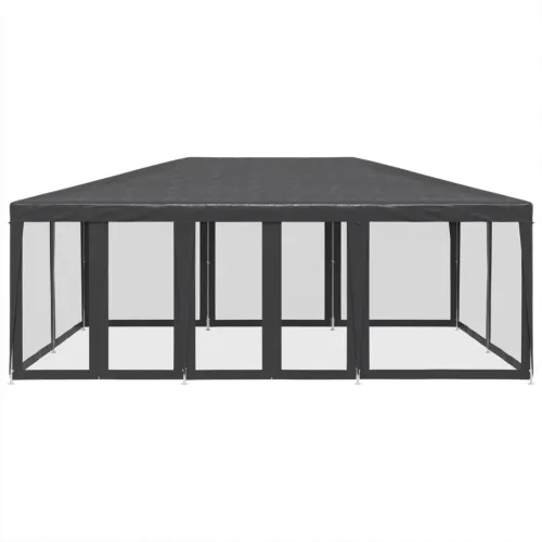 Šator za svadbe - šator za zabave 10 mrežastih bočnih zidova antracit 6x4 m HDPE - Antracit 6 x 4 m with 10 sidewalls Cijena