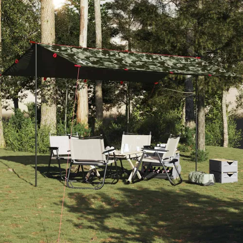 Cerada za kampiranje maskirna 506x306 cm vodootporna - Maskirna 506 x 306 cm taft 1 Cijena
